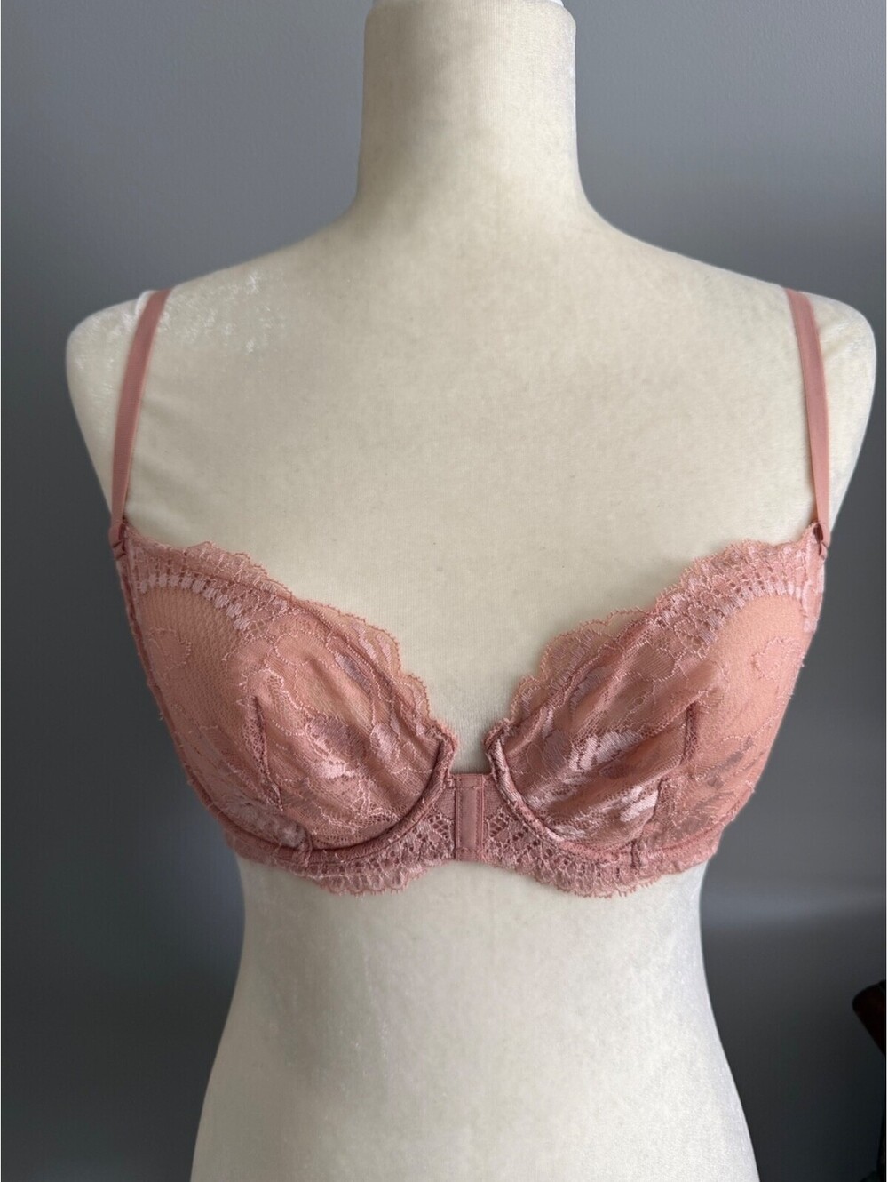 NWT La Perla Lace Underwire Bra Rose Pink Size 34B / IT 3 Luxury Lingerie
